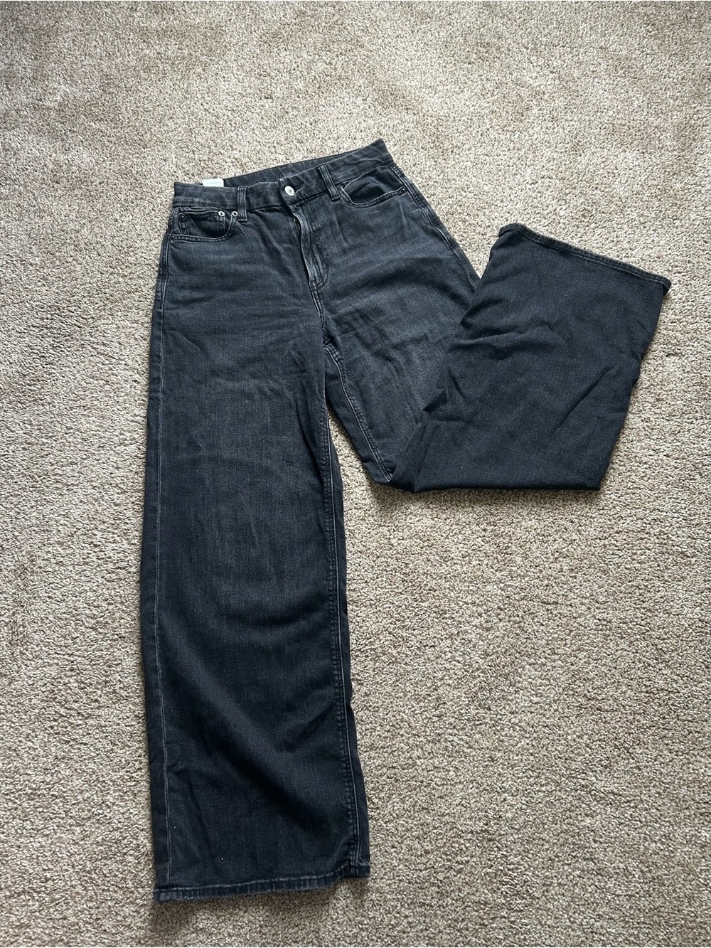 American Eagle Outfitters Black Wide-Leg Jeans